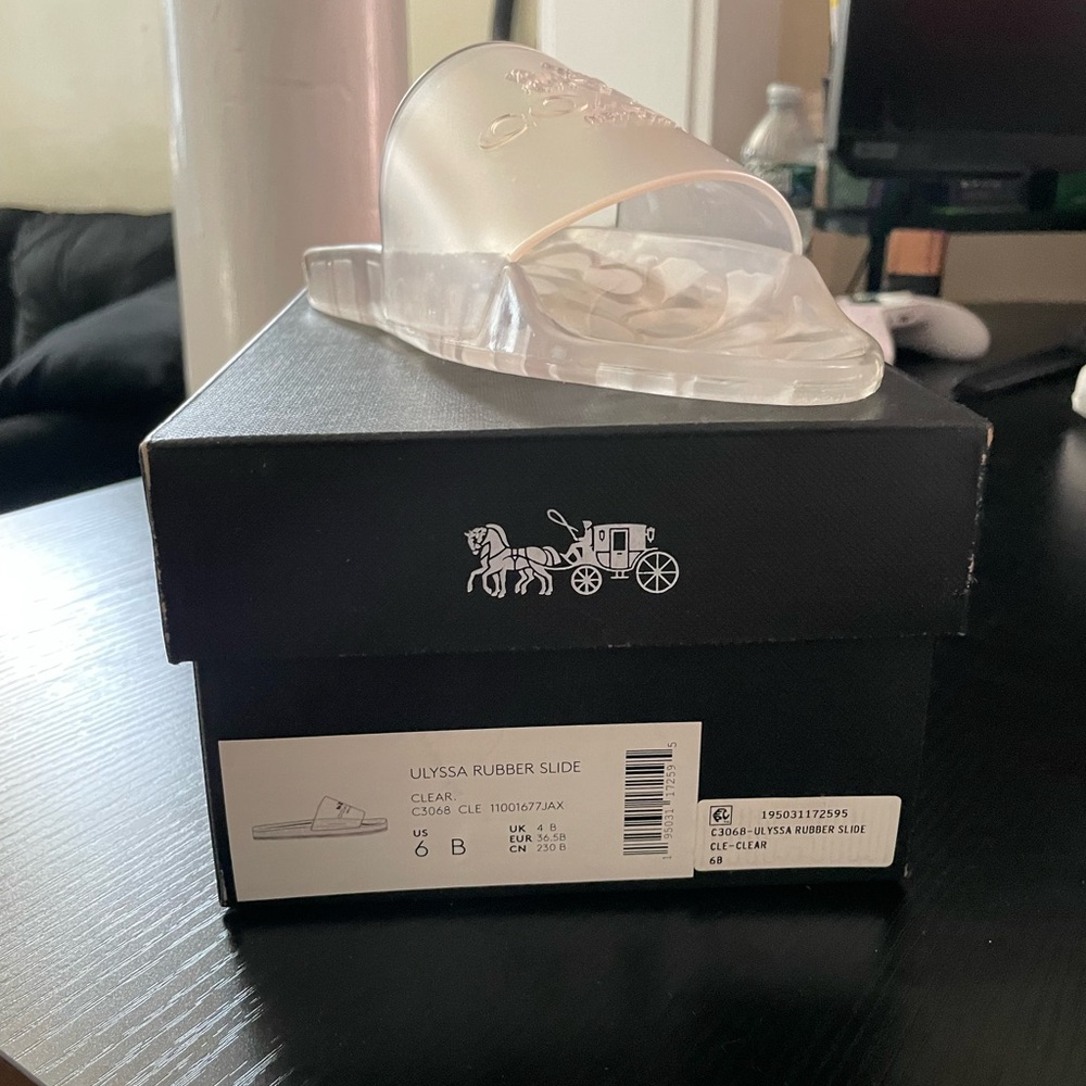Coach Clear Ulyssa Rubber Slide Sandals